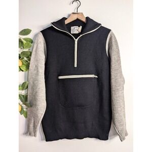Vintage STOBI Quarter Zip Sweater 100% Wool Sz M